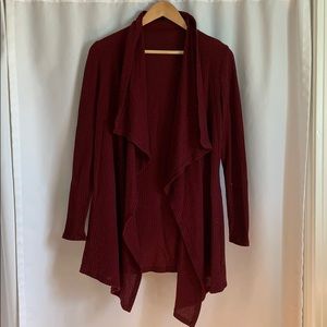 Knox Rose (Target) dark red open cardigan